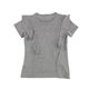 thumbnail image 2 of bar III Camiseta básica con volantes para mujer, gris, mediana, 2 of 2