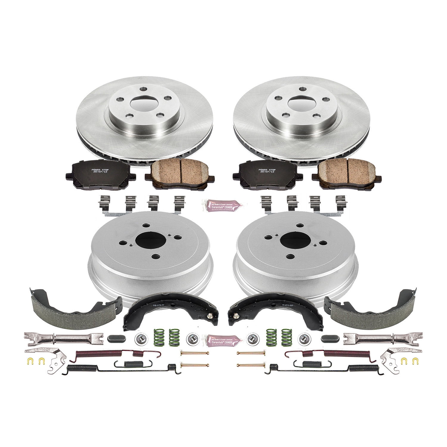 Power Stop Front and Rear Stock Replacement Drum and Shoe Kit KOE15220DK