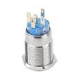 thumbnail image 2 of Interruptor de botón de 19 mm 12v con blanco + , autoblocante Sharpla Interruptor de botón pulsador de 19 mm, 2 of 8