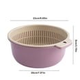 thumbnail image 1 of Vegetable Washing Basket, 2-in-1 Drain Colander Bowl Set Double-Layer Stackable Vegetable Sinks Strainer, Save Space Strainer for Home (L 180x78cm), 1 of 1