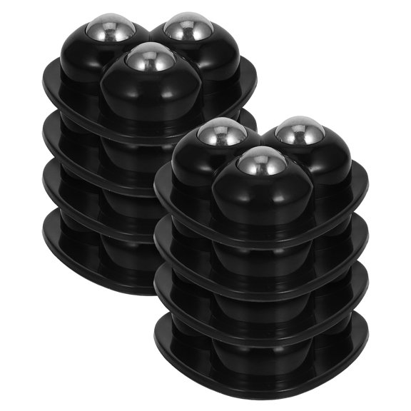 Stainless Steel Adhesive Bin Sliders with Universal Stick-On Self-Adhesive Caster Wheels for Smooth Mobility