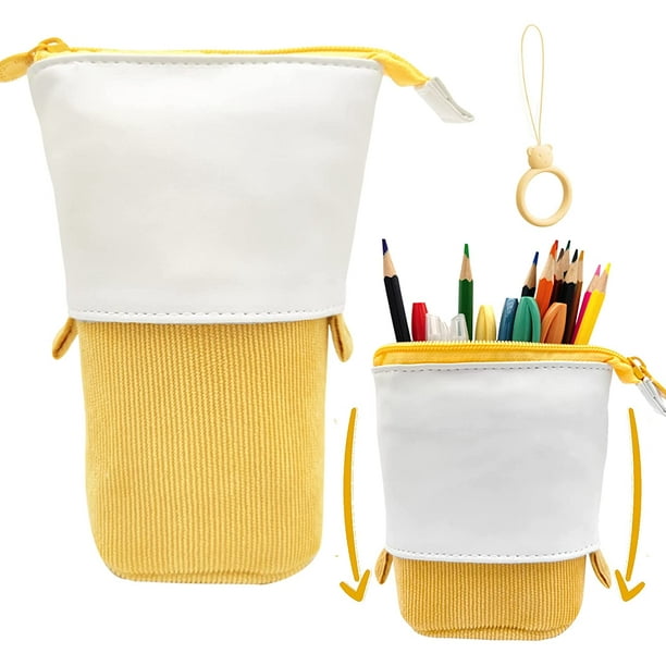 Pop Up Pencil Case Stand Up Pen Holder Cute Telescopic Pencil Pouch