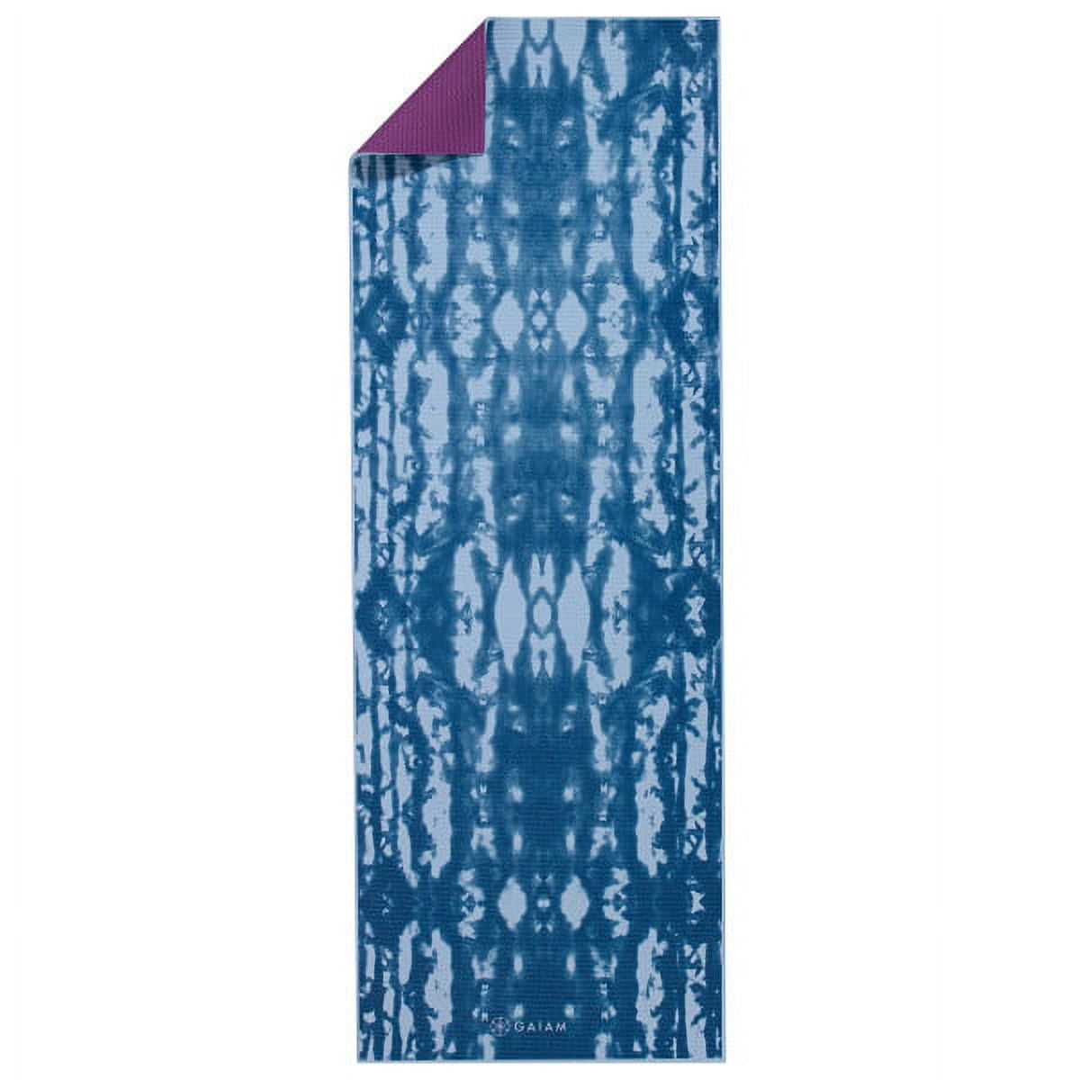 Gaiam Premium Print Reversible Yoga Mat, Purple Lotus, 6mm
