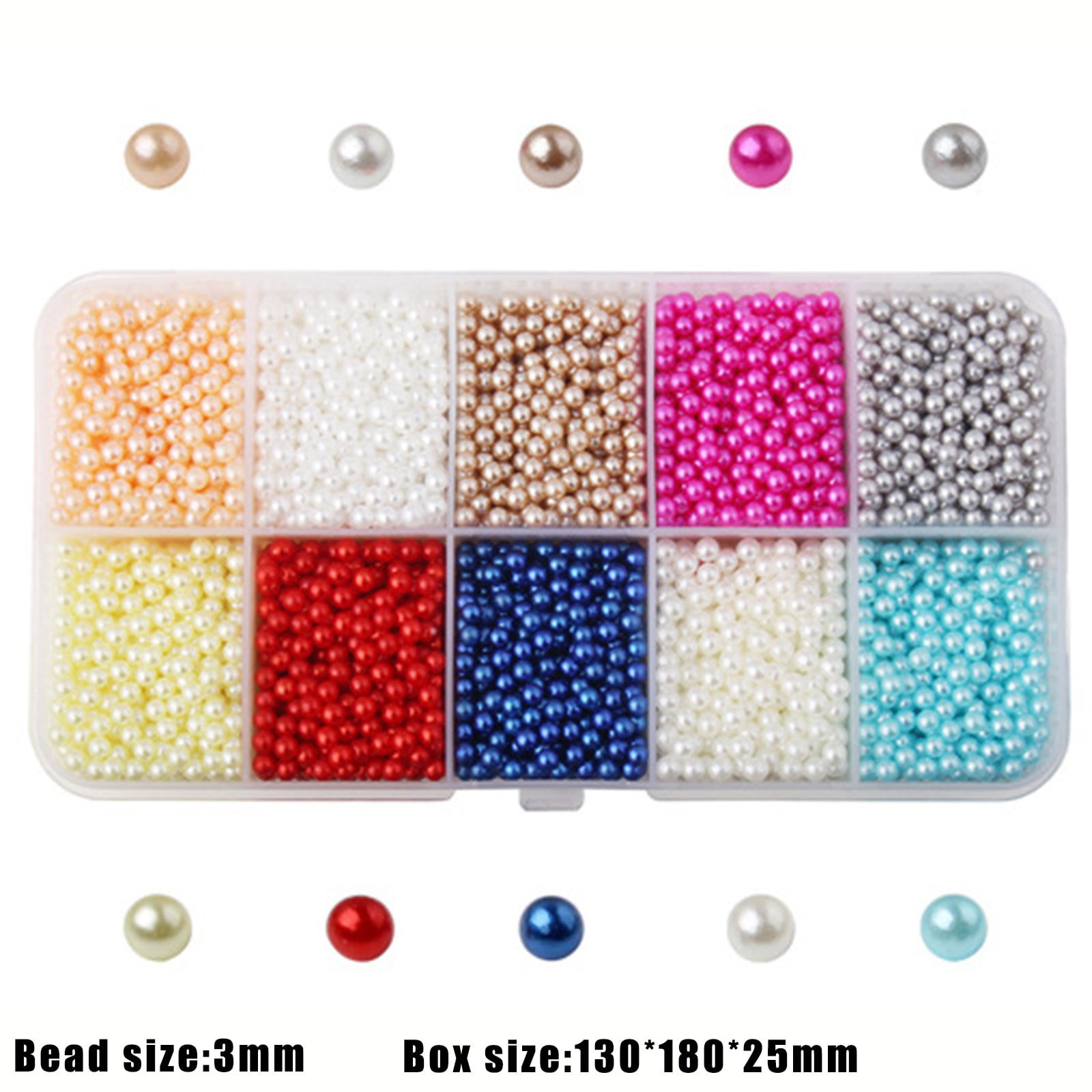 Round Pearls for Crafts Mix Size-Multi Color Acrylic Round Loose  Beads-Imitation Pearl Beads-Round Pearl Bead no Hole for Decor-Acrylic  Loose