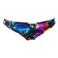 thumbnail image 4 of Bar III BLUE MULTI Painted Posies Cut-Out Bikini Swim Bottom, US Small, 4 of 4