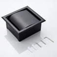 thumbnail image 2 of Portarrollos de baño de acero inoxidable para empotrar en baño negro mate JAMW Sencillez, 2 of 4