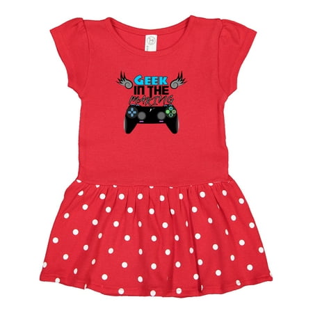 

Inktastic Geek in the Making Black Video Game Controller Gift Baby Girl Dress
