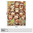 thumbnail image 4 of Nawypu Custom Monkey Blanket Gift - Cute Blankets for Kids - Brown Soft Fuzzy Christmas Throw for Couch, Office, 4 of 6