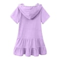 thumbnail image 4 of Grblisyd Girl Swim Cover Up Terry Cloth Swimsuit Coverup Zip-up Bathing Suit Wrap Hooded, 4 of 7