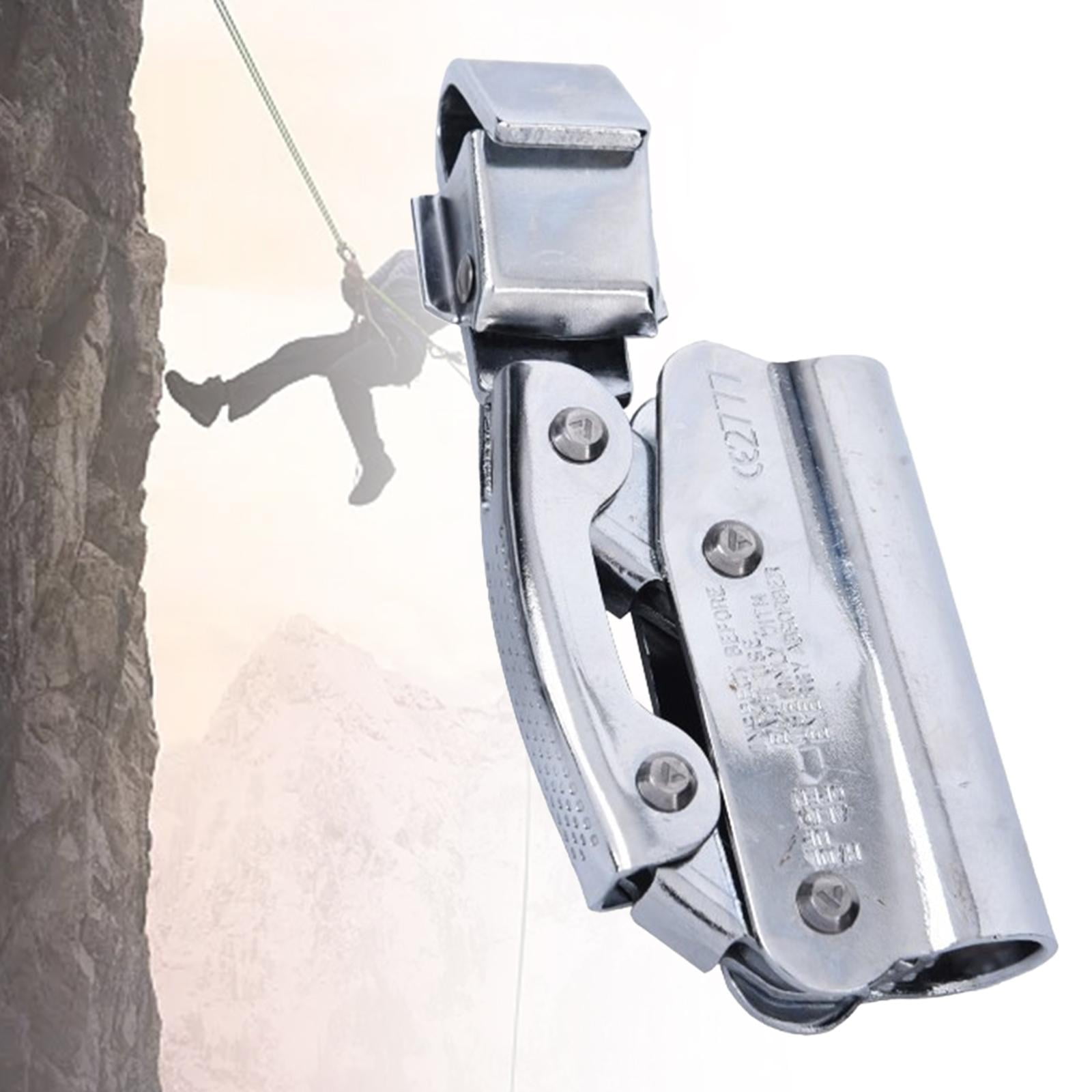 figatia Alloy Steel Strong Bearing Arrest Rope Grab, Climbing Rope Grab for Aerial Work, Rappelling Gear Equipment Mountaineering Swivel Hook