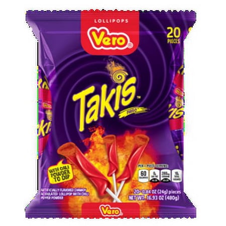 Vero Takis Fuego Tortilla Chips, 20 Count