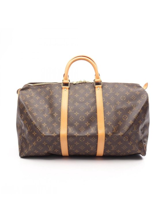 Pre-Owned Louis Vuitton Keepall 50 Monogram Boston Bag Handbag, Coated Canvas Leather,...