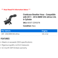 thumbnail image 2 of Crankcase Breather Hose - Compatible with 2011 - 2016 BMW 535i xDrive 3.0L 6-Cylinder 2012 2013 2014 2015, 2 of 2