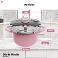 thumbnail image 4 of Bogner Olla de Presión 6L Acero Inox Rosa BPC06P, 4 of 9