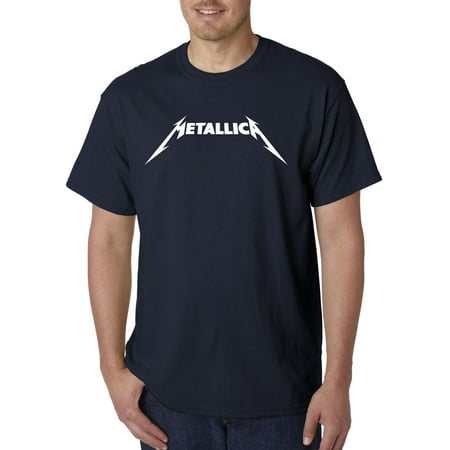 - New Way 925 - Unisex T-Shirt Metallica Metal Rock Band Logo 3XL Navy