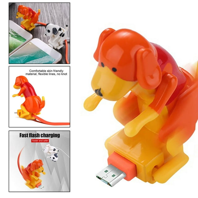 Cable de carga para , juguete para perros, USB para teléfono inteligente, mini juguete para perros con punto de jor Micro USB naranja