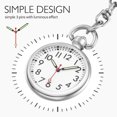 thumbnail image 2 of Nurse Watch Luminous Pocket Watch Creative Keychain Key Ring Hanging Watch for Women Men, 2 of 7