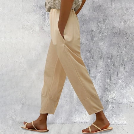 SIYUDAN Pants For Women Womens Casual Pants Beige Adult Pants Womens Loose Pants Women S Wide Leg Pants With Pockets Fall Pants For Women 2025