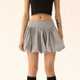 thumbnail image 3 of Women's Elegant Solid Puff Skirt Flared Mini - Summer Casual Flirty Short Party Skirt, 3 of 5