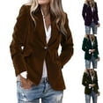 thumbnail image 5 of ZQUUVOU Women's Fall Blazers Business Casual Long Sleeve Office Jacket Single Button Blazer Dressy Work Suit Coat with Pocket Green, 5 of 5