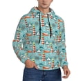 thumbnail image 2 of Naloa Sea Lighthouse Men's Casual Hooded Collar Drawstring Hoodies Pullover Sweatshirts Casual Long Sleeve Shirts-X-Large, 2 of 7