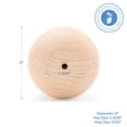 thumbnail image 2 of Unfinished Wood Ball Knobs 2 inch for Kitchen Cabinet Knobs, Drawer Knobs, Dresser Knobs and Crafts, Pack of 100, by Woodpeckers, 2 of 7