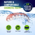 thumbnail image 2 of Labymos Fake Teeth, 2 PCS Dentures Teeth for Upper and Lower Jaw, Nature and Comfortable,, 2 of 8