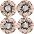 thumbnail image 2 of Shower Caps,German Shepherd Dog and Flower Waterproof Shower Cap for Women 4 Pieces,Double Reusable Hair Cover for Shower PEVA Elastic Stretch Hem, 2 of 7