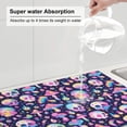 thumbnail image 5 of Honeii mushroom colorful Skull star print Super Absorbent Coffee Bar Mat Hide Stain Coffee Maker Mat for Countertops Coffee Pot Dish Drying Mat for Kitchen Counter, 5 of 7