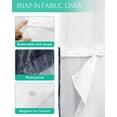 thumbnail image 3 of No Hook Shower Curtain with Snap in Liner, Summer Black Ocean Beach Pattern Hotel Shower Curtains for Bathroom, Washable Shower Curtain Liner Set with Mesh Top Window, 72”x78”, 3 of 6