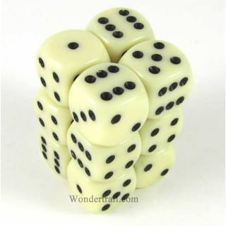 Ivory Blank Dice with No Pips D20 16mm (5/8in) Pack of 10 Chessex