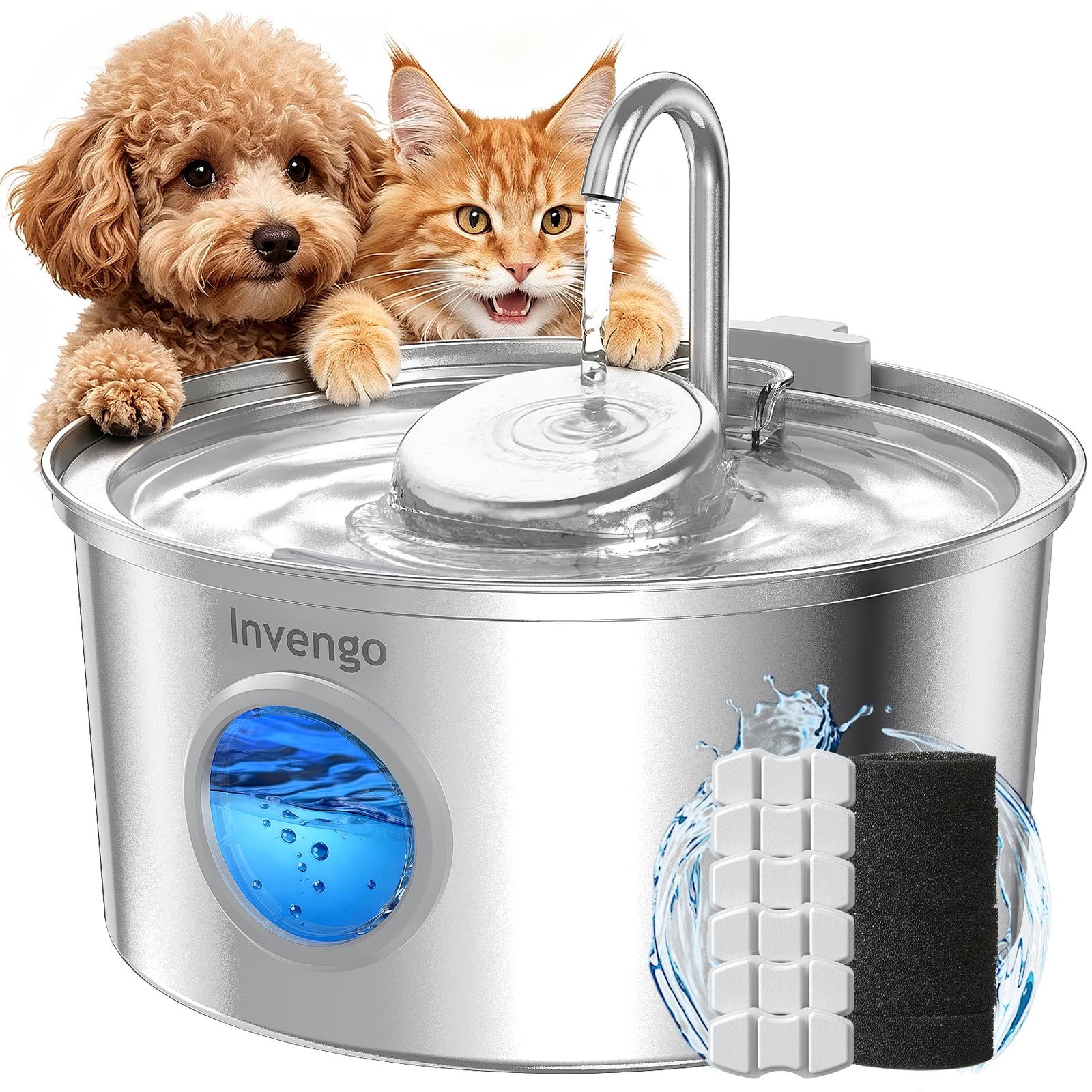 PETKIT Eversweet 3 Pro Stainless Water Fountain, Wireless Pump
