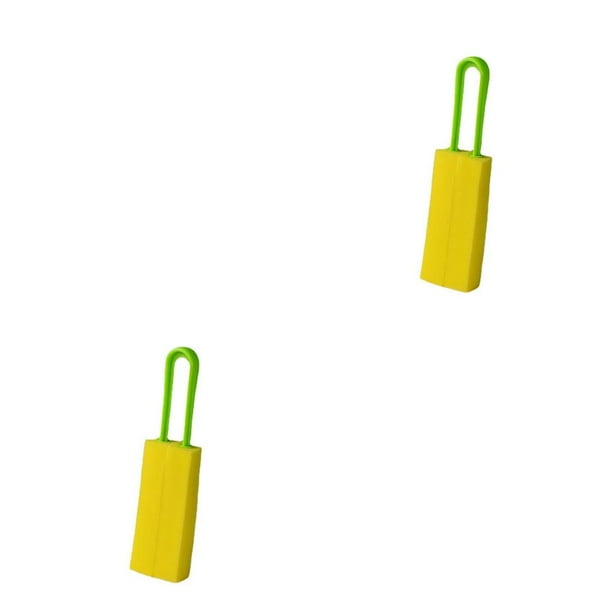 Moyic Cepillo de esponja de doble cara para taza, botella de leche, tetera de vidrio para té, depurador de mango largo, de limpieza Verde claro 2Conjunto