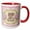Red/White, variant on 3drose, Pastel Mod Damask Monogram Initial Z, 11oz Two-tone Yellow Mug
