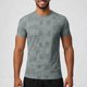 thumbnail image 1 of Ceisia Men's Textured Print Sport T-shirt Slim Fit Short Sleeve Round Neck Breathable Running Casual All Season Tee Tops Green M Gifts, 1 of 7