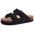 thumbnail image 1 of Comwarm Fashion Women's Suede Mules Slippers Men Clogs Cork Insole Sandals With Arch Support Outdoor Beach Slides Home Shoes, 1 of 5
