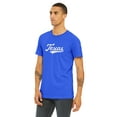 thumbnail image 2 of Daxton Adult Unisex Tshirt Texas Script with Vertical on the Back, Royal White, 2XL, 2 of 3