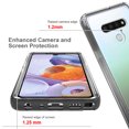thumbnail image 5 of Mantto LG Stylo 6 Case, Front & Back 360 degree Full Body Protective Gradient Color Bumper Shockproof Slim Hybrid Back Soft Silicone Rubber TPU Bumper Clear Phone Case for LG Stylo 6 Case - Black, 5 of 8