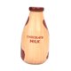 thumbnail image 1 of Botella de bebida de madera, juguete para jugar en la cocina, accesorios, botella, juguetes, regalo de cumpleaños, fiesta Leche con chocolate, 1 of 9