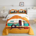 thumbnail image 1 of Erosebridal Happy Camping Bedding Queen Comforter Set, Travel Turck Down Comforter, Rustic Room Decor, Reversible 3-Piece, 1 of 8