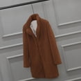 thumbnail image 2 of Qetyuw Oversized Fleece Coat for Women Winter Warm Long Sleeve Open Front Jacket Lapel Casual Cardigan Coats, 2 of 4
