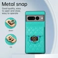 thumbnail image 5 of ELEHOLD for Google Pixel 8 Wallet Case with Card Holder, PU Leather Shockproof Crossbody Case with Metal Snap Adjustable Strap Lanyard Compatible with Google Pixel 8,Green, 5 of 7