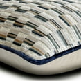 thumbnail image 2 of The HomeCentric Decorative Lumbar Pillow Cover Blue, 12"x16" (30x40 cm) Velvet Cut Velvet Lumbar Cushion Covers For Sofa, Couch, Bed, Patio And outdoor, Striped Modern - Brick Vista, 2 of 7
