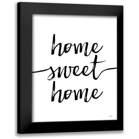 Lux   Me Designs 12x14 Black Modern Framed Museum Art Print Titled - Home Sweet Home
