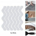thumbnail image 1 of Anti-slip Bath Sticker S-shaped Transparent Bathroom Bath Anti-slip Strip 12/24 Pieces of Safety Bath Strip Decal for Bathtub Shower Staircase, 1 of 7