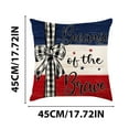 thumbnail image 4 of Beautynvta Patriotic Throw Pillow Covers, 17.72''x17.72'' 4th of July Red White Blue Pillow Case for Independence Day, Memorial Day Party Decorations, 4 of 6