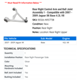 thumbnail image 2 of Rear Right Control Arm and Ball Joint Assembly 1 - Compatible with 2007 - 2009 Jaguar XK Base 4.2L V8 - Autopart Premium, 2 of 2