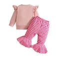 thumbnail image 4 of Zshosam Toddler Girl Christmas Clothes Fall Girls Clothes Cute Sweatshirt Casual Outfit for Leggings 2-Piece Fall Outfits Set Size 18 24 Months,(Hot Pink 18-24 Months), 4 of 6
