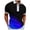 Blue, variant on FUZHIQ Men's Quarter Zip Polo Shirts Short Sleeve Gradient Print Casual Golf Polo Breathable Quick Dry Athletic Daily Wear Fashion Collared Shirt for Men,XXL