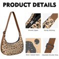 thumbnail image 4 of Cheetah Design Crescent Crossbody Bag for Women Cute Leopard Print Shoulder Bag with Adjustable Strap Vintage Animal Pattern Purse for Students Office or Daily Use, 4 of 5